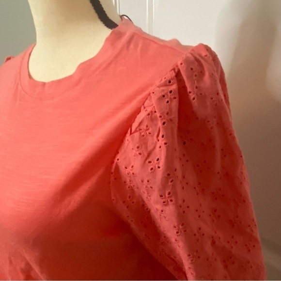 NWT Sanctuary Bridgerton Puff Sleeve Tee Coral in Sz S - Picture 5 of 13